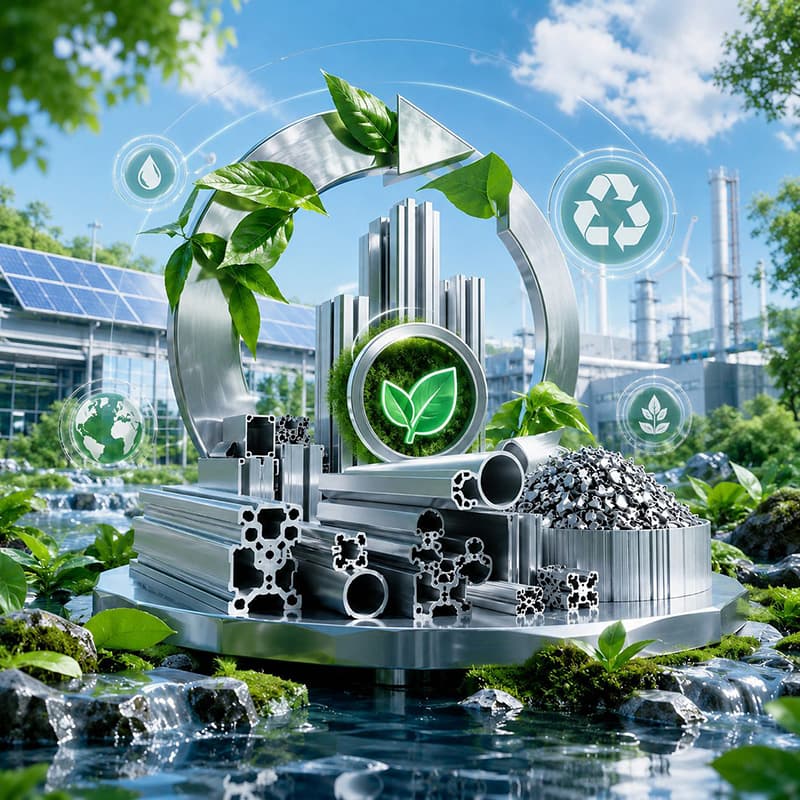 Environmental aluminum alloy recycling and green application concept