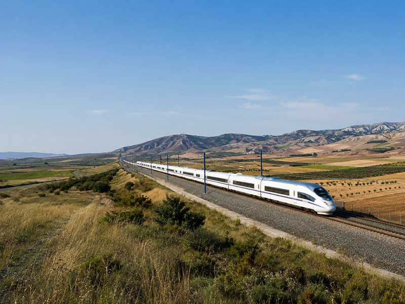 High speed rail train application scene