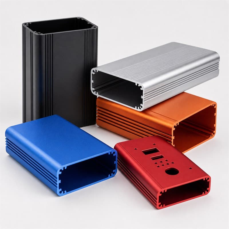 Anodized aluminum electronic enclosure cases