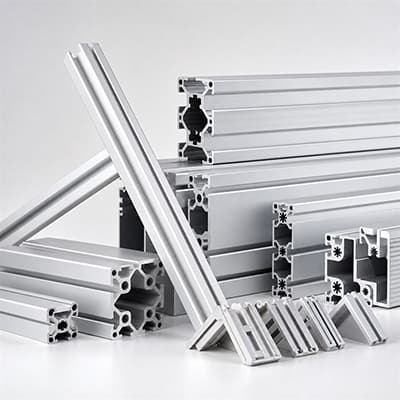 Silver industrial T-slot aluminum extrusion profiles