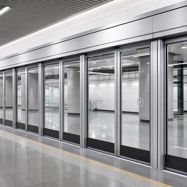 Aluminum subway platform screen doors